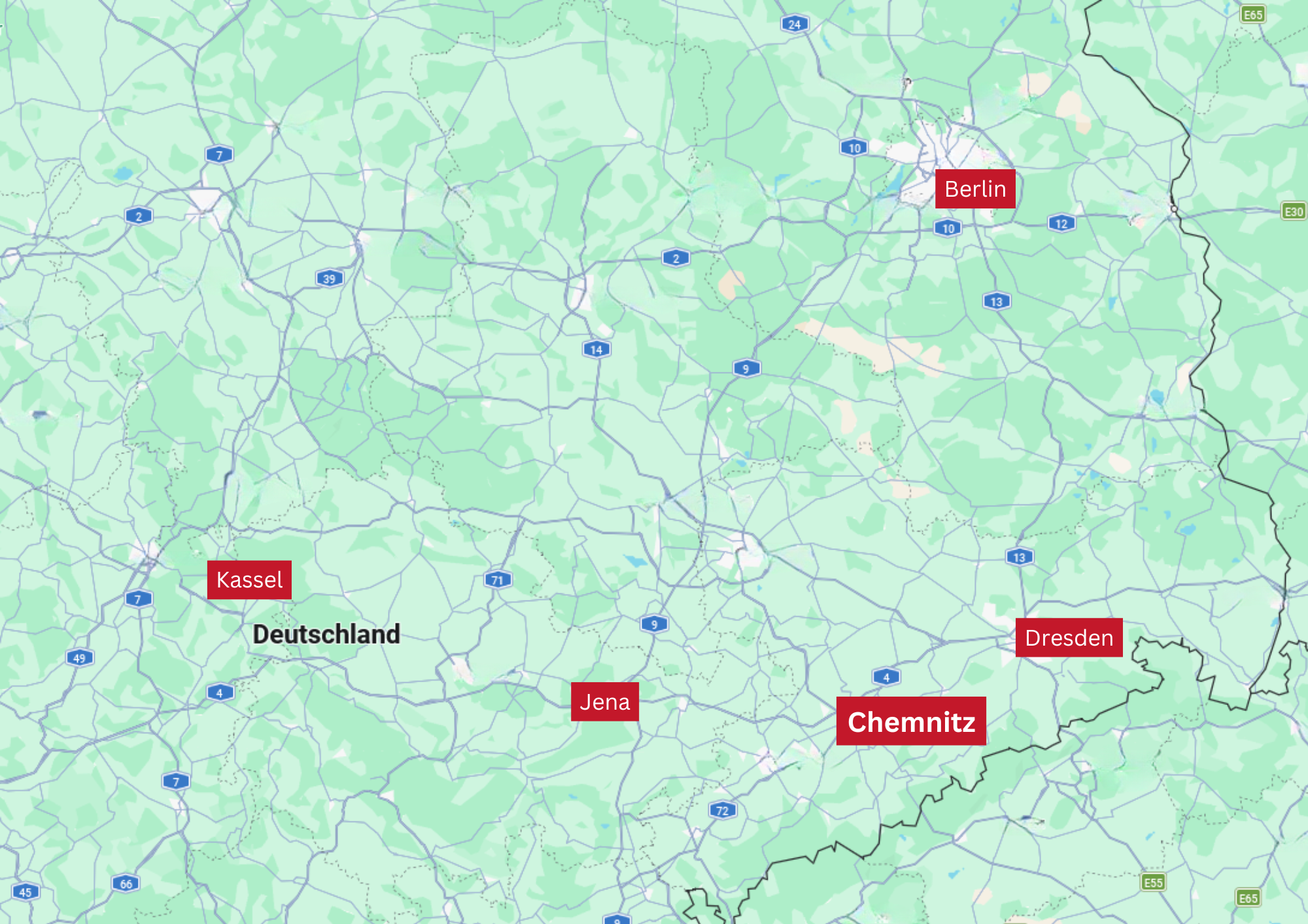 ETSR Servicegebiete Deutschland